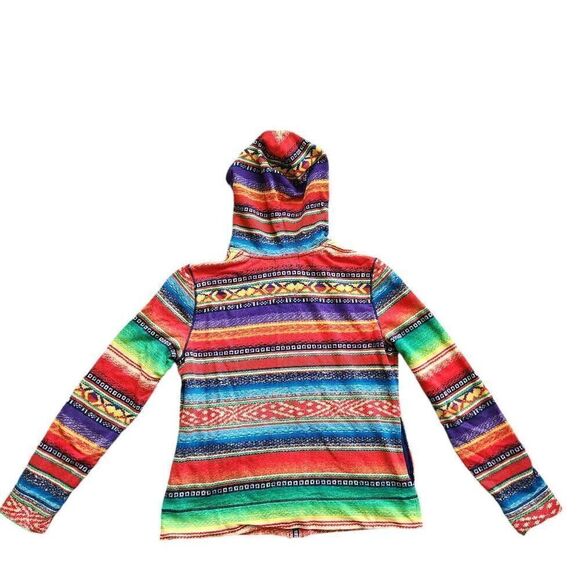 Ralph Lauren LRL Hoodie Womens  Small Serape Aztec Full Zip - Picture 3 of 4